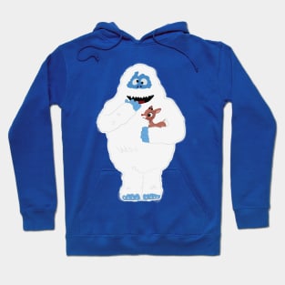 Classic Christmas Abominable Snowman with Rudolph © GraphicLoveShop Hoodie